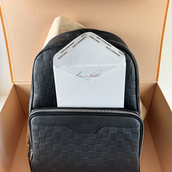 LOUIS VUITTON N40306 Damier Infini Backpack Rucksack Black Men's - Picture 5 of 16